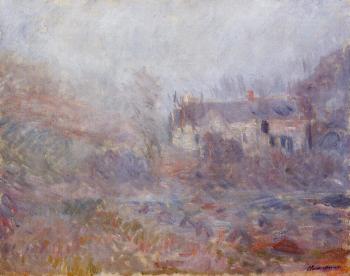 尅勞德 莫奈 Houses at Falaise in the Fog 尅勞德 莫奈 Houses at Falaise in the Fog